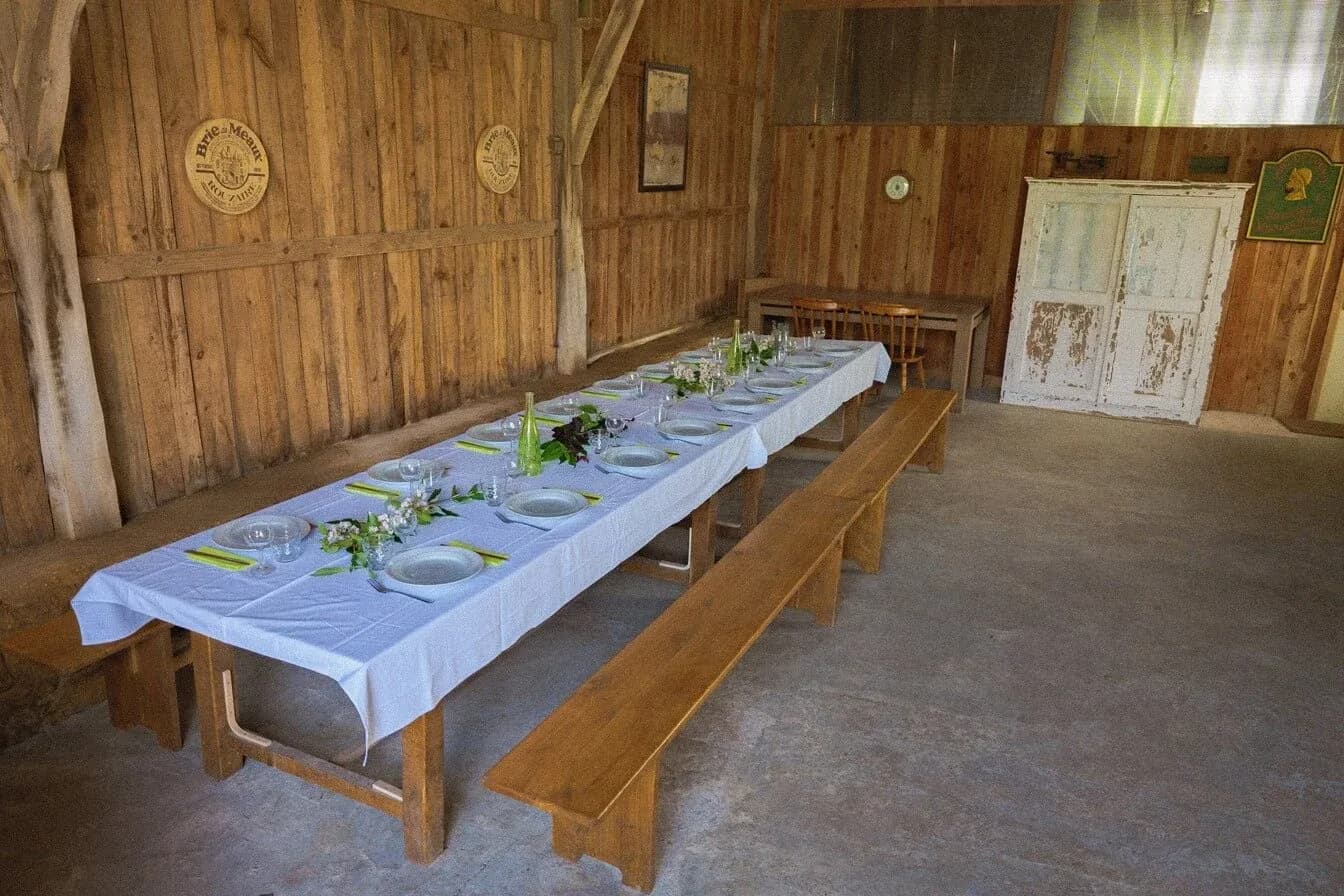 Table de réception champêtre